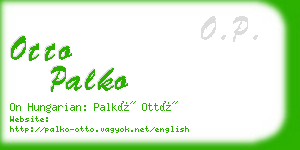 otto palko business card